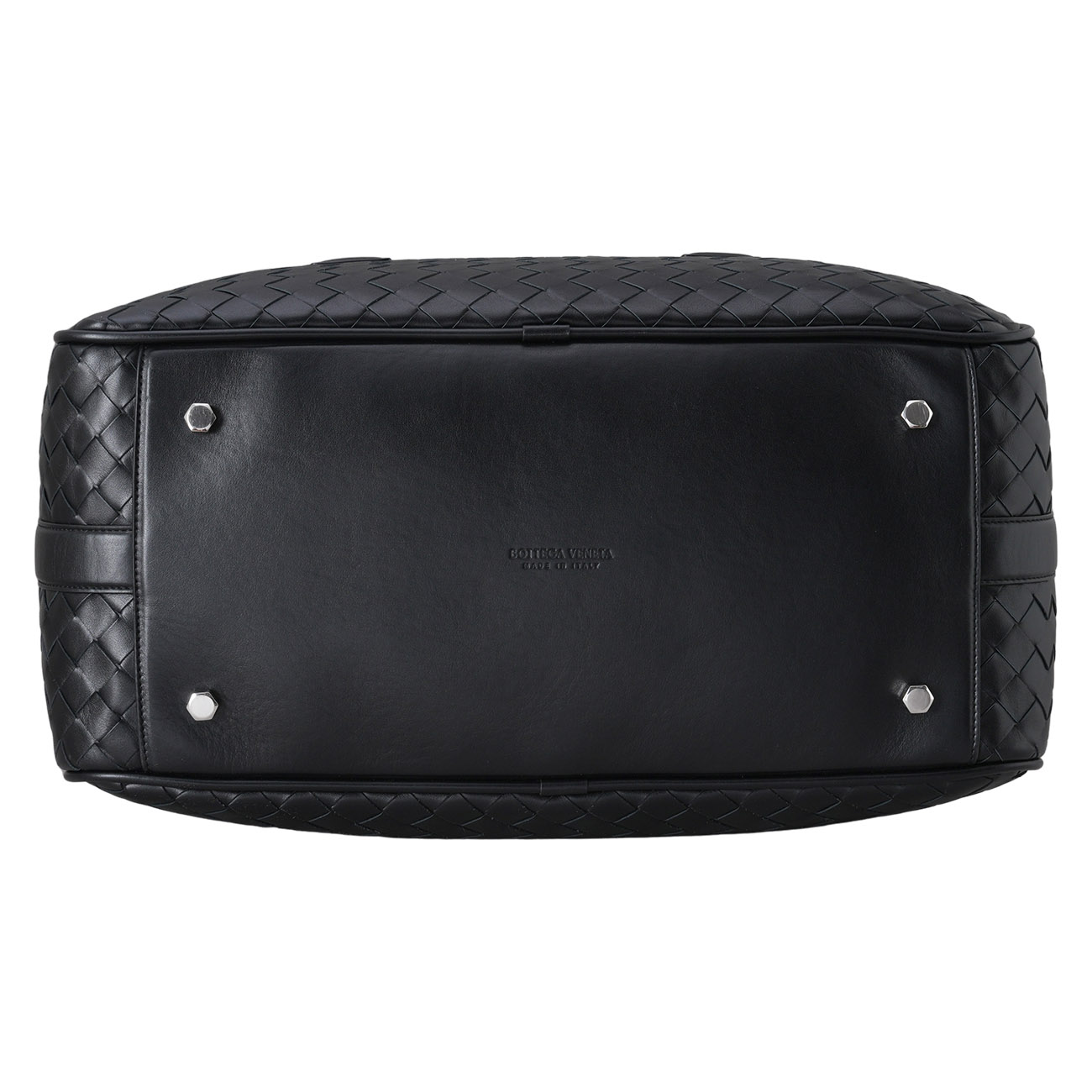 BOTTEGA VENETA(USED)보테가베네타 인트레치아토 겟어웨이 미디엄 트래블백 블랙